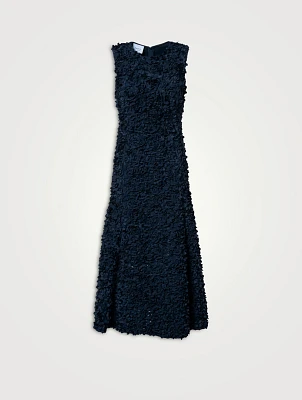 Laser-Cut Midi Dress