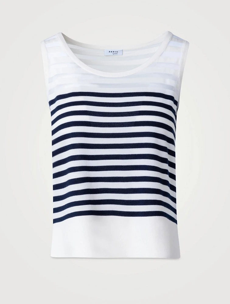 Stripe Jacquard Tank Top