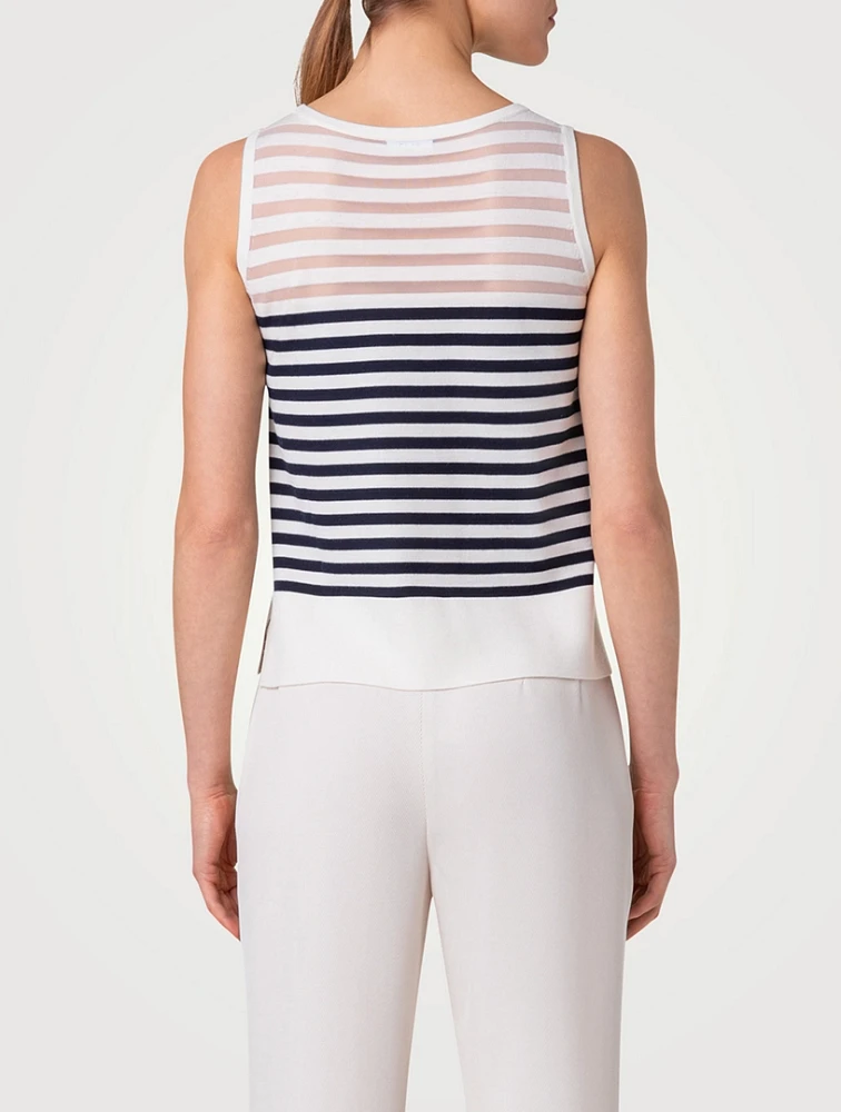 Stripe Jacquard Tank Top