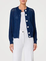 Cotton Mesh Cardigan