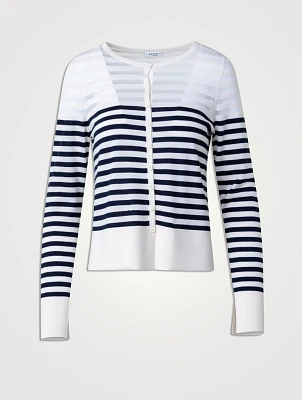 Stripe Jacquard Cardigan