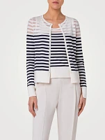 Stripe Jacquard Cardigan