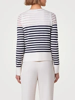 Stripe Jacquard Cardigan