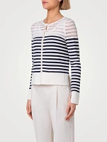 Stripe Jacquard Cardigan