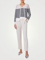 Stripe Jacquard Cardigan