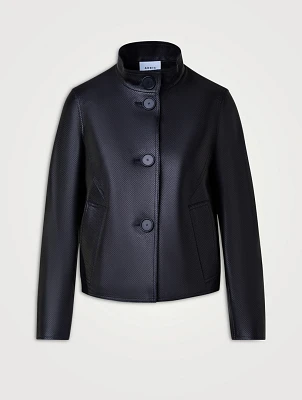 Perforated Leather Jacket
