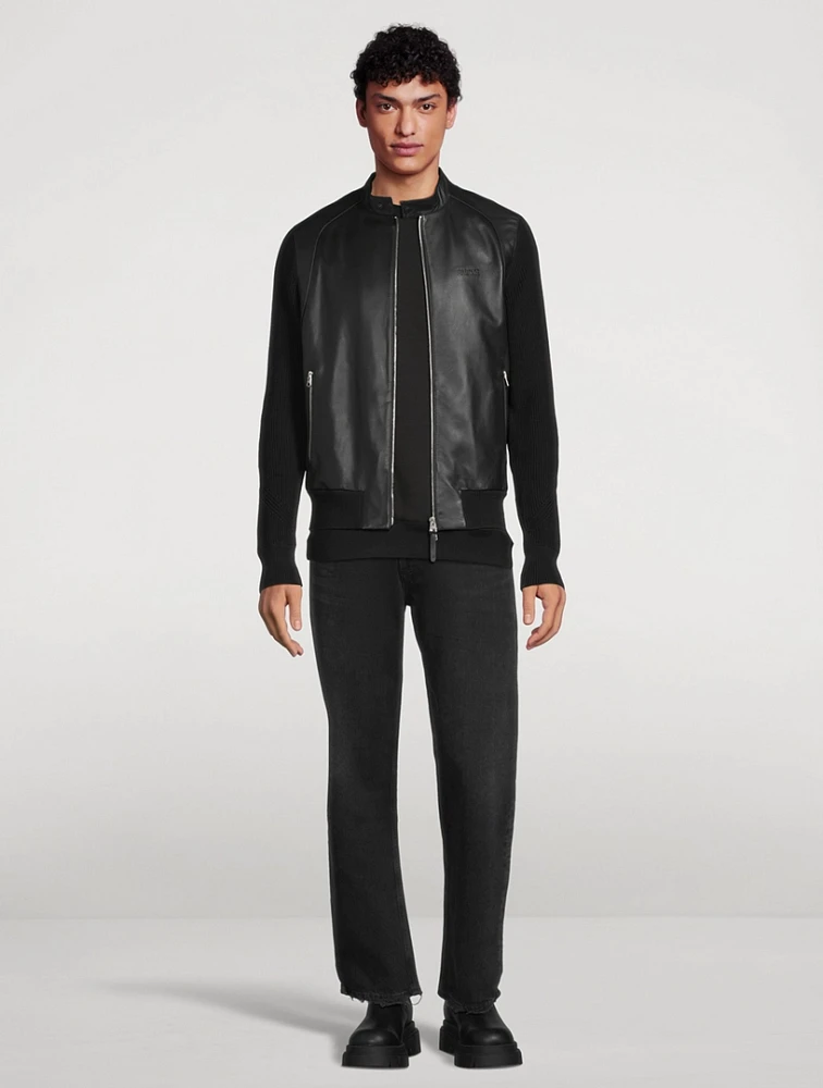 Dominic Leather And Knit Jacket