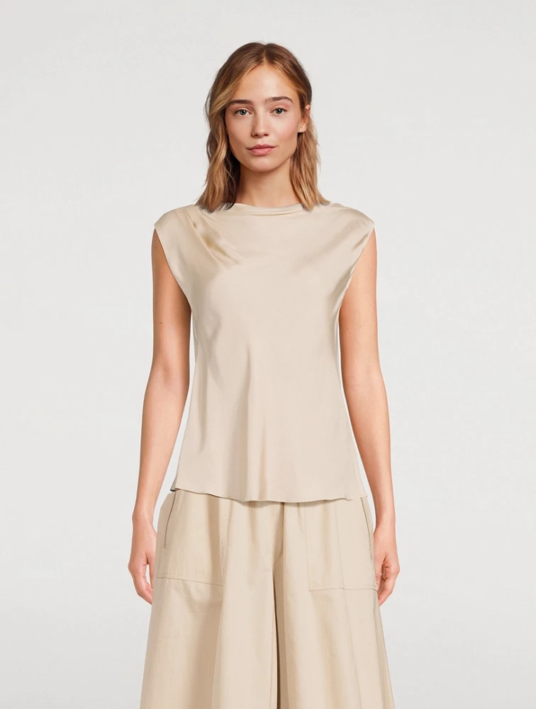 Asymmetric Draped Blouse