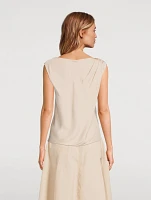 Asymmetric Draped Blouse