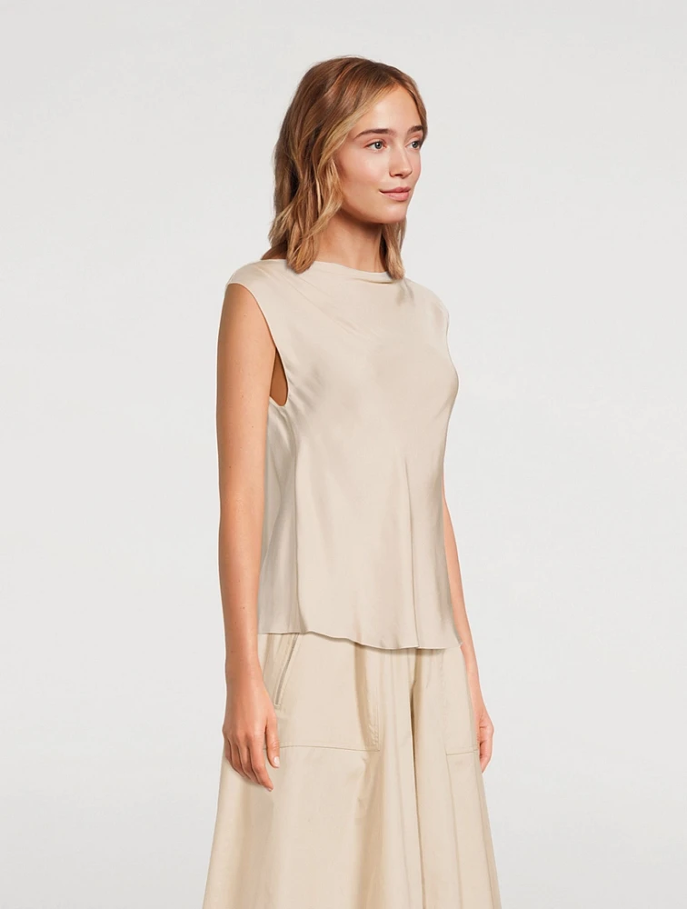 Asymmetric Draped Blouse