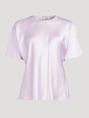 Bias Silk Satin T-Shirt