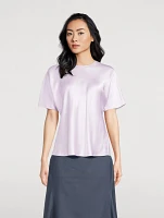 Bias Silk Satin T-Shirt