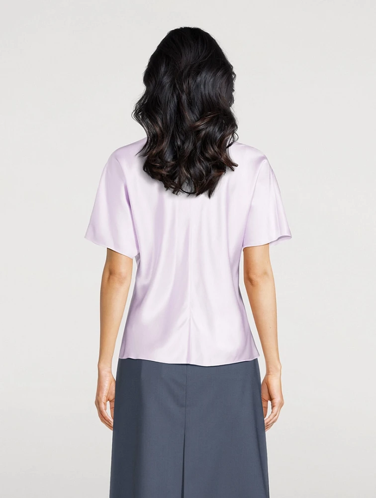 Bias Silk Satin T-Shirt