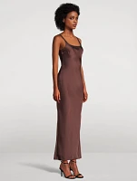 Sunna Satin Long Dress