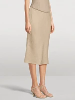 Saagneta Linen Midi Skirt