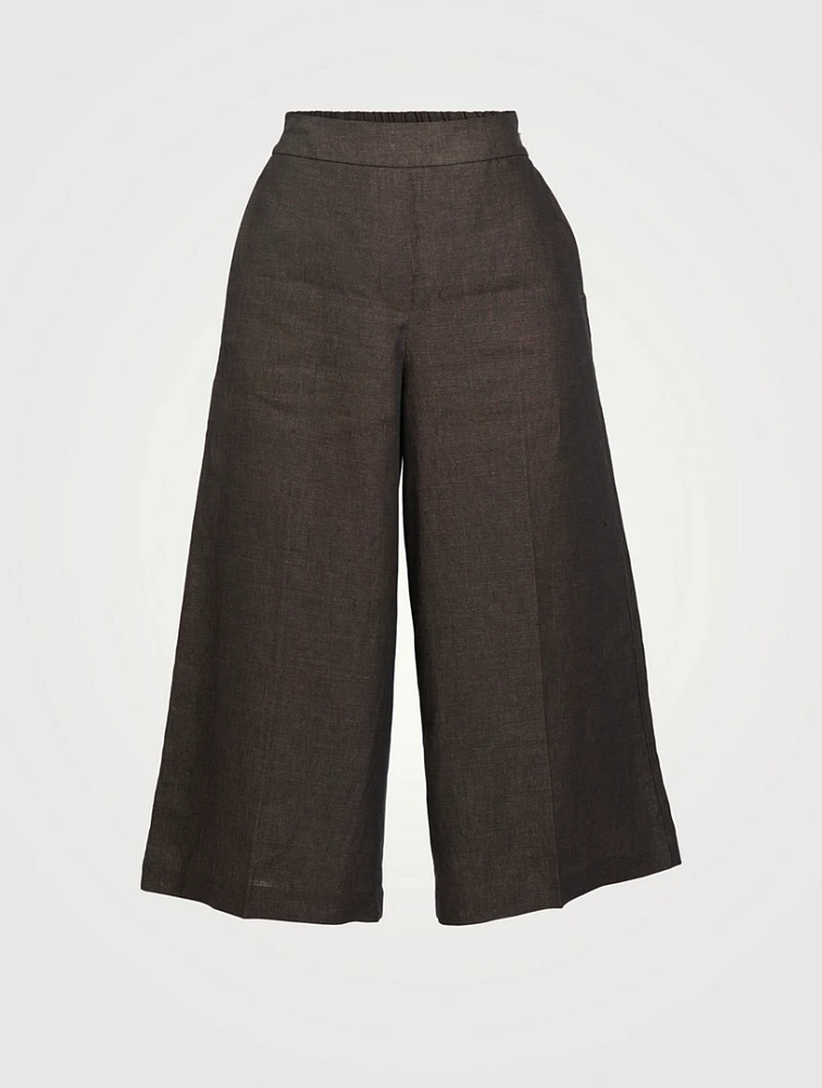 Cropped Linen Trousers