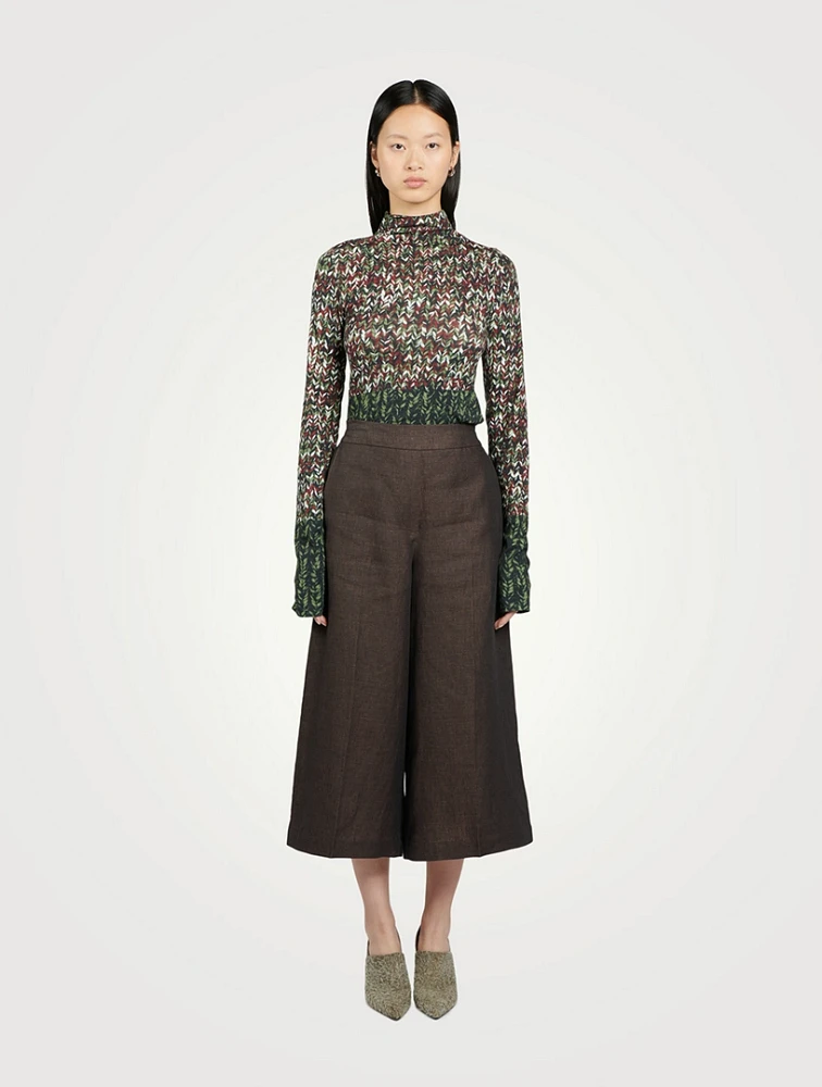 Cropped Linen Trousers