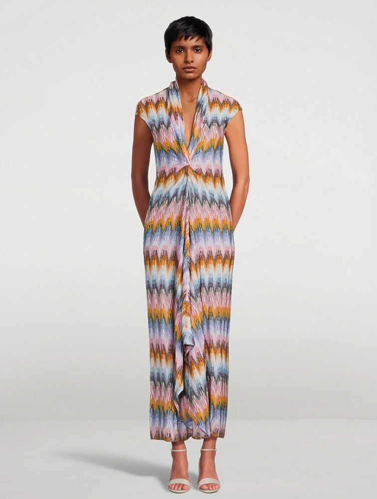 Chevron Knit Maxi Dress