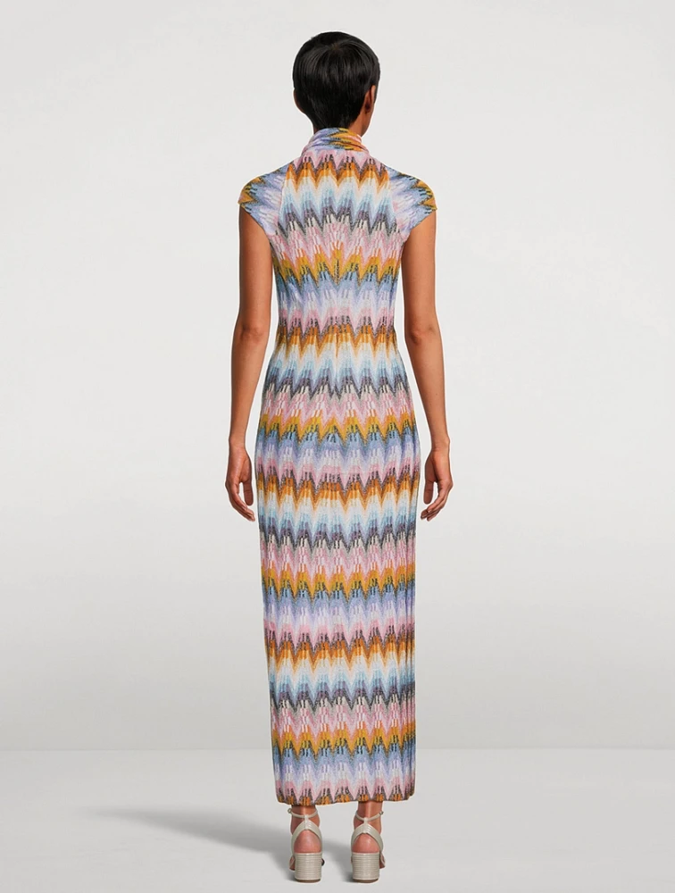 Chevron Knit Maxi Dress