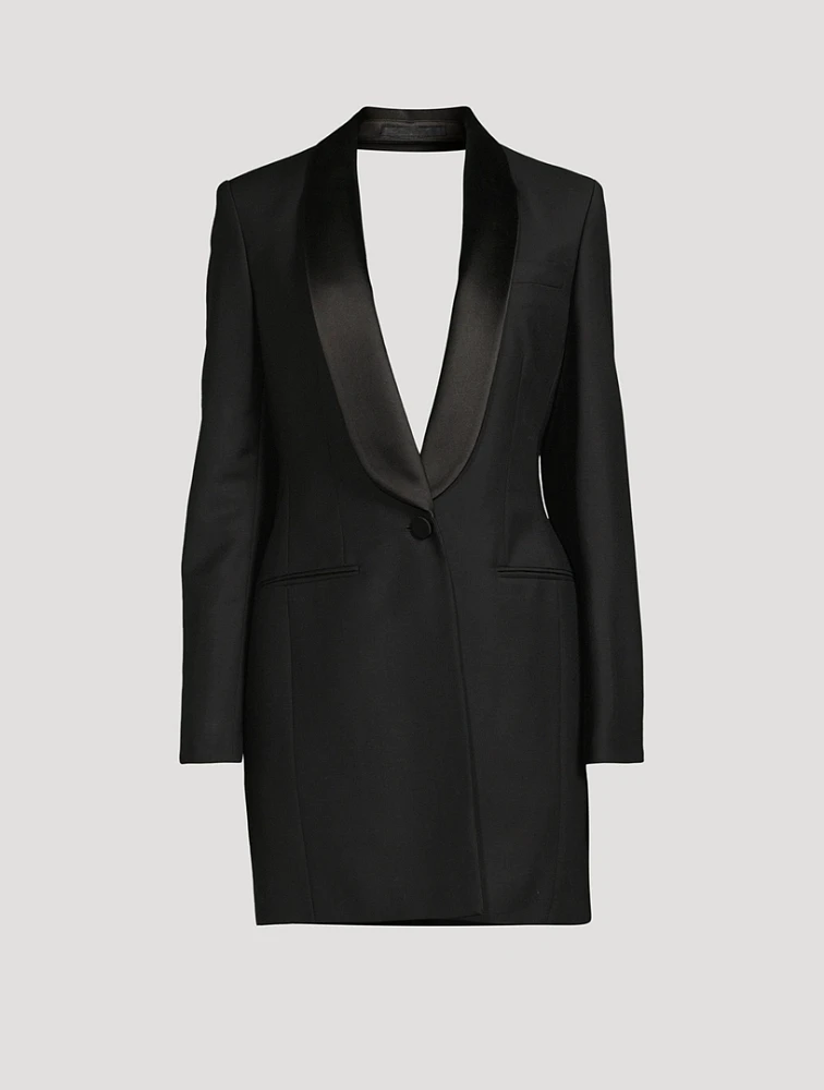 Draped-Back Tuxedo Jacket