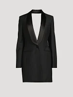 Draped-Back Tuxedo Jacket
