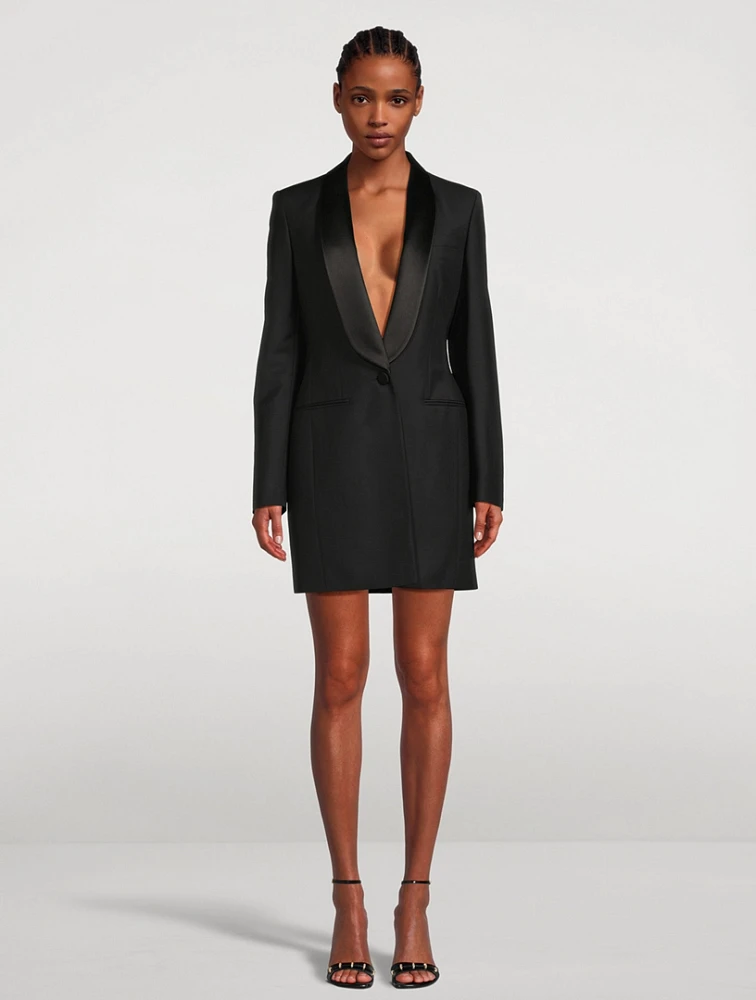 Draped-Back Tuxedo Jacket
