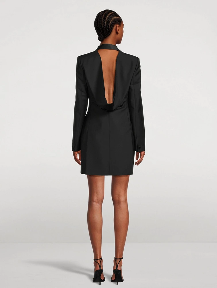 Draped-Back Tuxedo Jacket