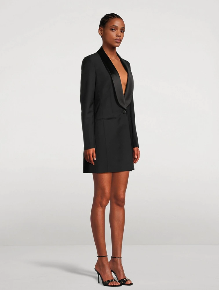 Draped-Back Tuxedo Jacket