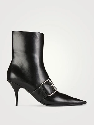 Knife Belt Leather Ankle Boots