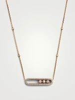 Move Classique 18K Gold Pavé Necklace With Diamonds