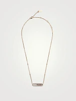 Move Classique 18K Gold Pavé Necklace With Diamonds