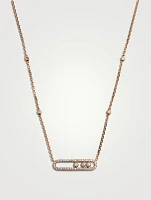 Baby Move 18K Gold Pavé Necklace With Diamonds