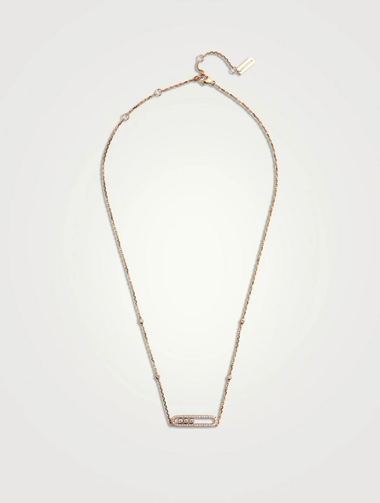 Baby Move 18K Gold Pavé Necklace With Diamonds