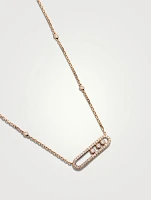 Baby Move 18K Gold Pavé Necklace With Diamonds