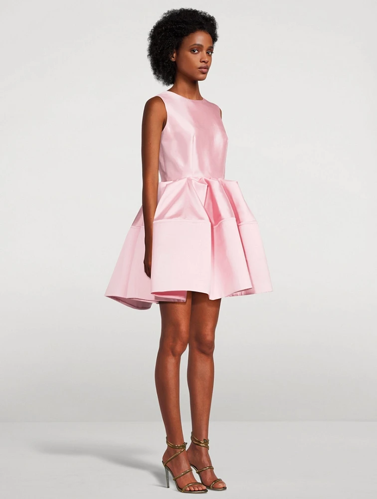 Teacup Silk And Wool A-Line Mini Dress