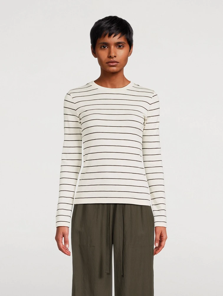 Long-Sleeve T-Shirt Stripe Print