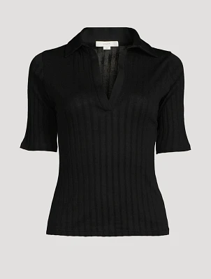 Ribbed Polo Shirt