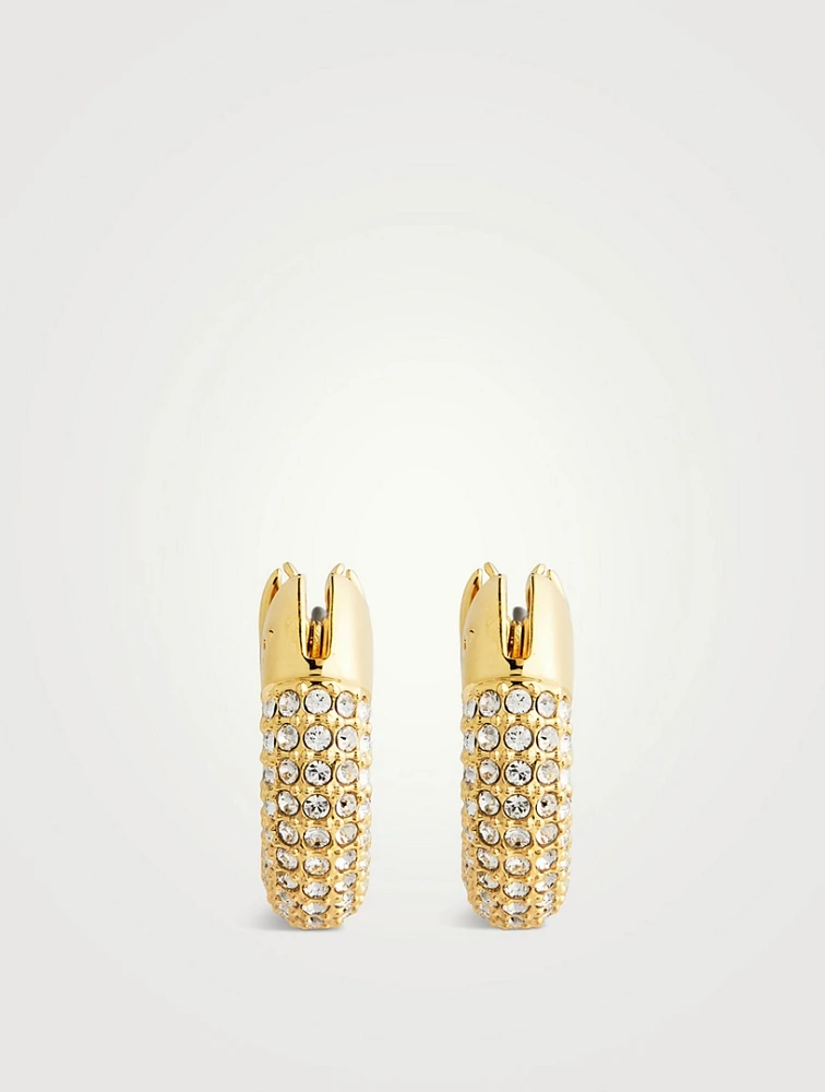 Dextera Pavé Crystal Hoop Earrings