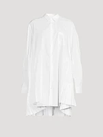 Poplin Shirt With Pleated Back