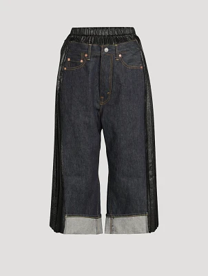 Junya Watanabe x Levi's Straight-Leg Cropped Jeans With Pleated Sides