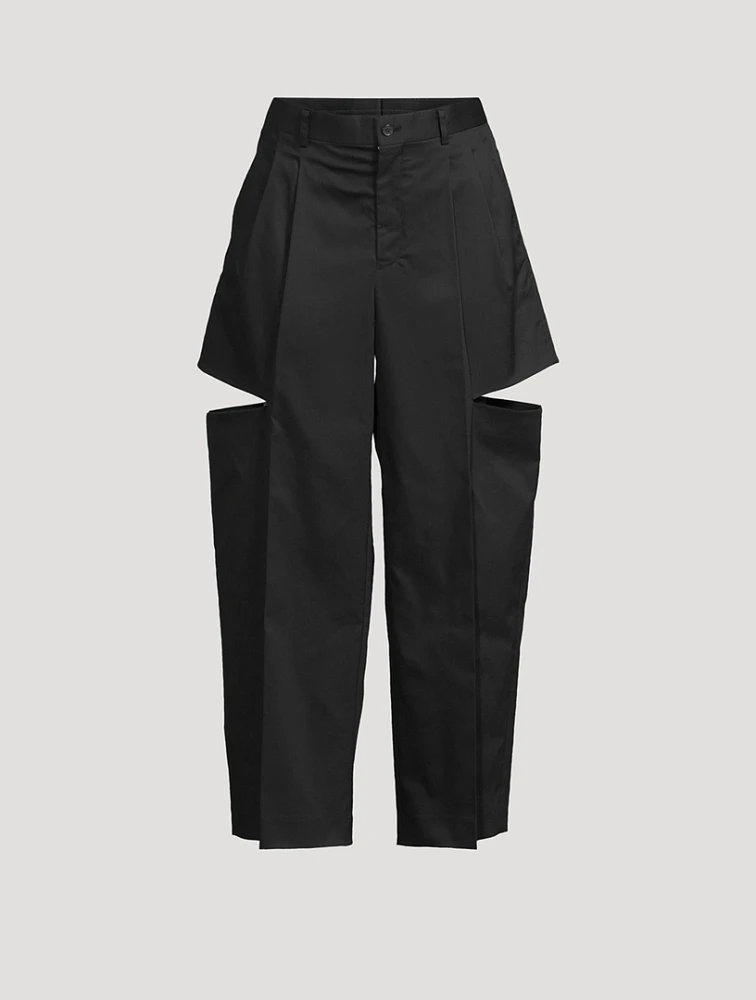 Cut-Out Tapered Trousers