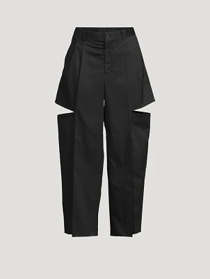 Cut-Out Tapered Trousers