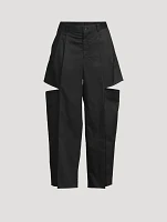 Cut-Out Tapered Trousers