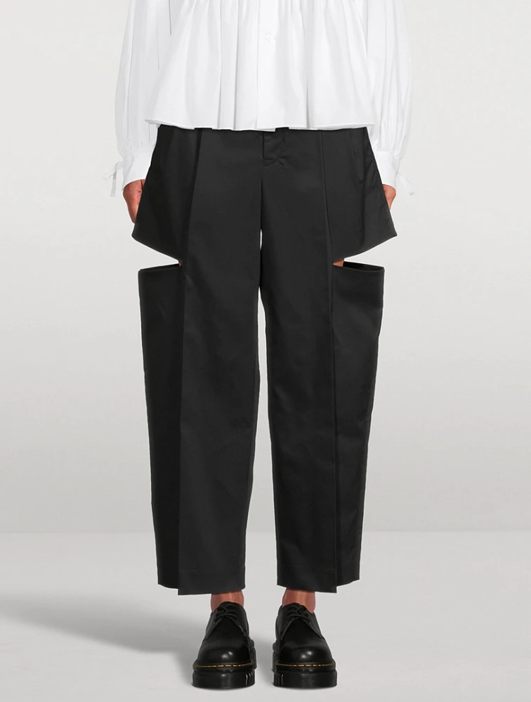 Cut-Out Tapered Trousers