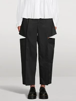 Cut-Out Tapered Trousers