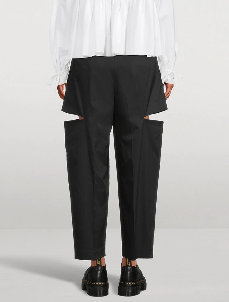 Cut-Out Tapered Trousers