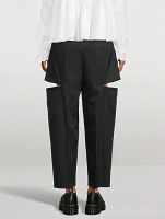Cut-Out Tapered Trousers