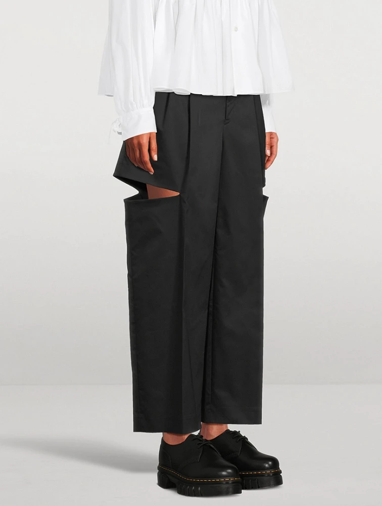 Cut-Out Tapered Trousers