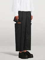 Cut-Out Tapered Trousers
