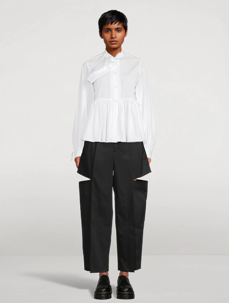 Cut-Out Tapered Trousers